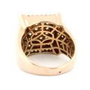 3.27ctw Round-Cut Diamond Men’s Pinky Ring in 14K Rose Gold – Bold Luxury Statement Jewelry