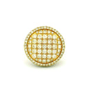 14k Yellow Gold Men’s Champion Ring | 3.77ctw Natural White Diamond