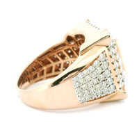 3.27ctw Round-Cut Diamond Men’s Pinky Ring in 14K Rose Gold – Bold Luxury Statement Jewelry