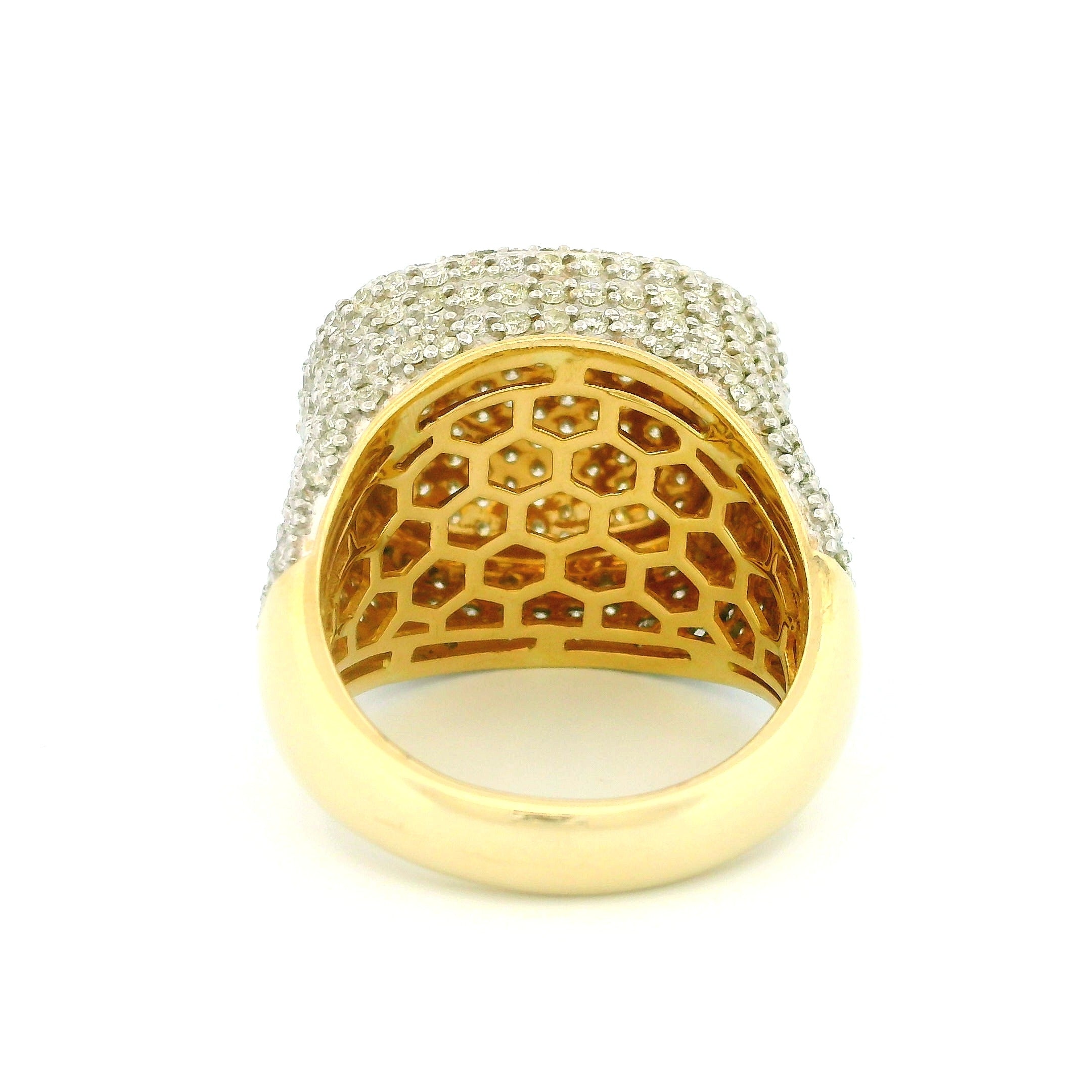 14k Yellow Gold Men’s Champion Ring | 4.94ctw Natural White Diamond