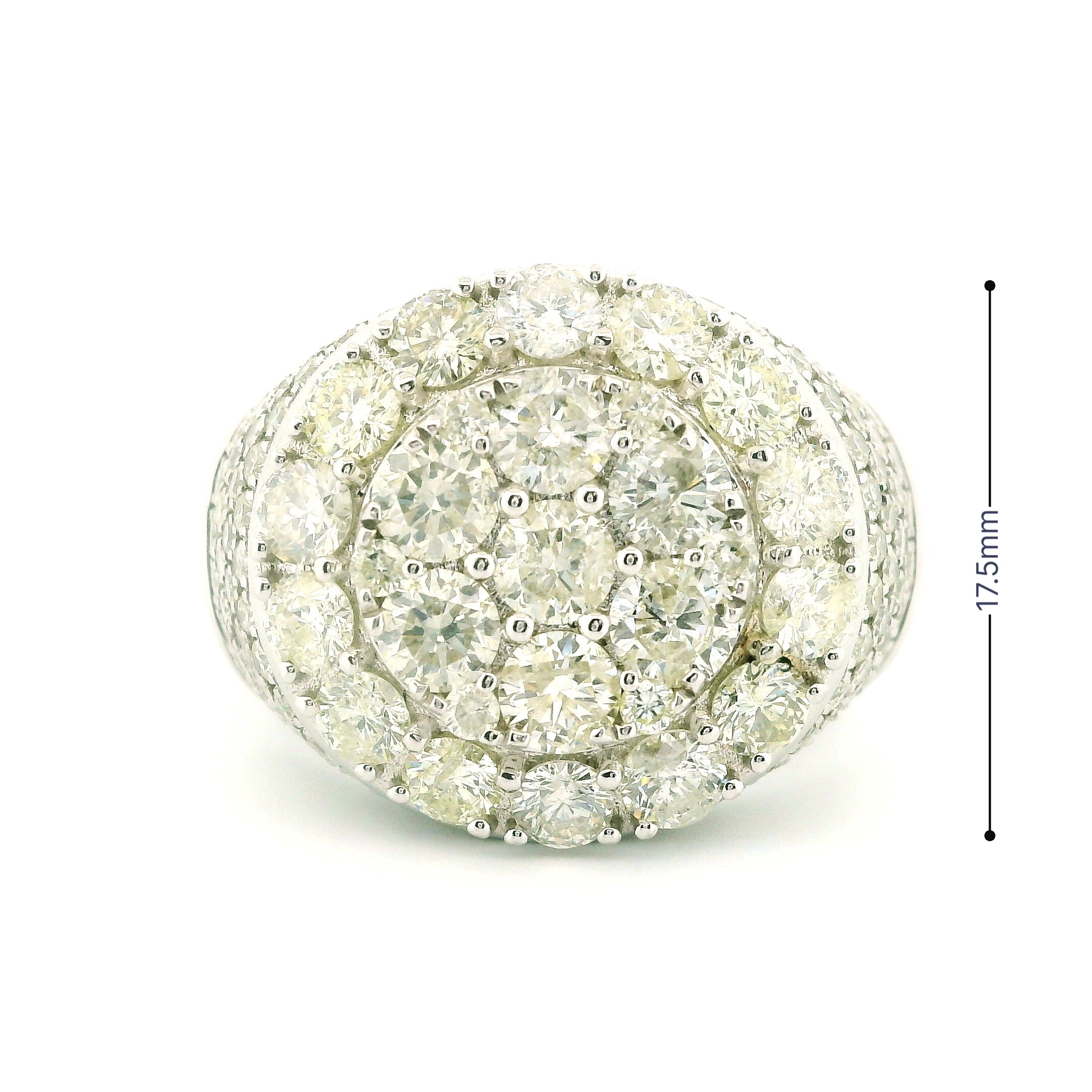 4.61ctw Round-Cut Diamond Men’s Pinky Ring in 10K Gold – Bold Luxury Jewelry