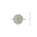 14k White Gold Women’s Diamond Ring | 1.04ctw Natural White Diamonds, 12mm