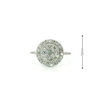 14k White Gold Women’s Diamond Ring | 1.04ctw Natural White Diamonds, 12mm