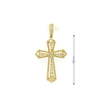 14k Yellow Gold Diamond Pendant | 1.82ctw Round Natural Diamonds, 38mm