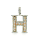 14k White Gold Diamond Pendant | 2.23ctw Round Natural Diamonds, 27mm