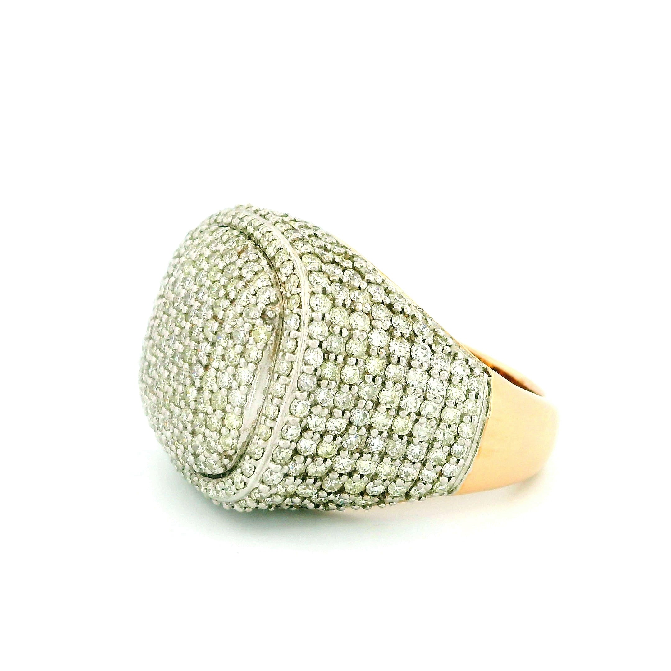 14k Rose Gold Men’s Champion Ring | 4.94ctw Natural White Diamond