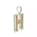 14k White Gold Diamond Pendant | 2.23ctw Round Natural Diamonds, 27mm