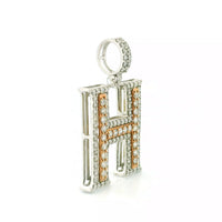 14k White Gold Diamond Pendant | 2.23ctw Round Natural Diamonds, 27mm