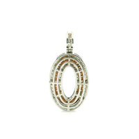 14k White Gold Diamond Pendant | 2.02ctw Round Natural Diamonds, 27mm