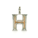 14k White Gold Diamond Pendant | 2.23ctw Round Natural Diamonds, 27mm