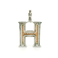 14k White Gold Diamond Pendant | 2.23ctw Round Natural Diamonds, 27mm