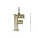 14k White Gold Diamond Pendant | 1.69ctw Round Natural Diamonds, 27mm