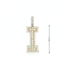 14k White Gold Diamond Pendant | 1.65ctw Round Natural Diamonds, 28mm