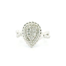 14K White Gold with 0.41CTW Natural White Diamond Women's Ring