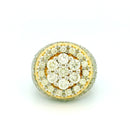 14k Yellow Gold Men’s Champion Ring | 6.92ctw Natural White Diamond