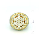 14k Yellow Gold Men’s Champion Ring | 6.92ctw Natural White Diamond