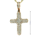 14K Rose Gold Cross Pendant – 1.91Ctw Natural White Diamonds | Elegant Faith Jewelry