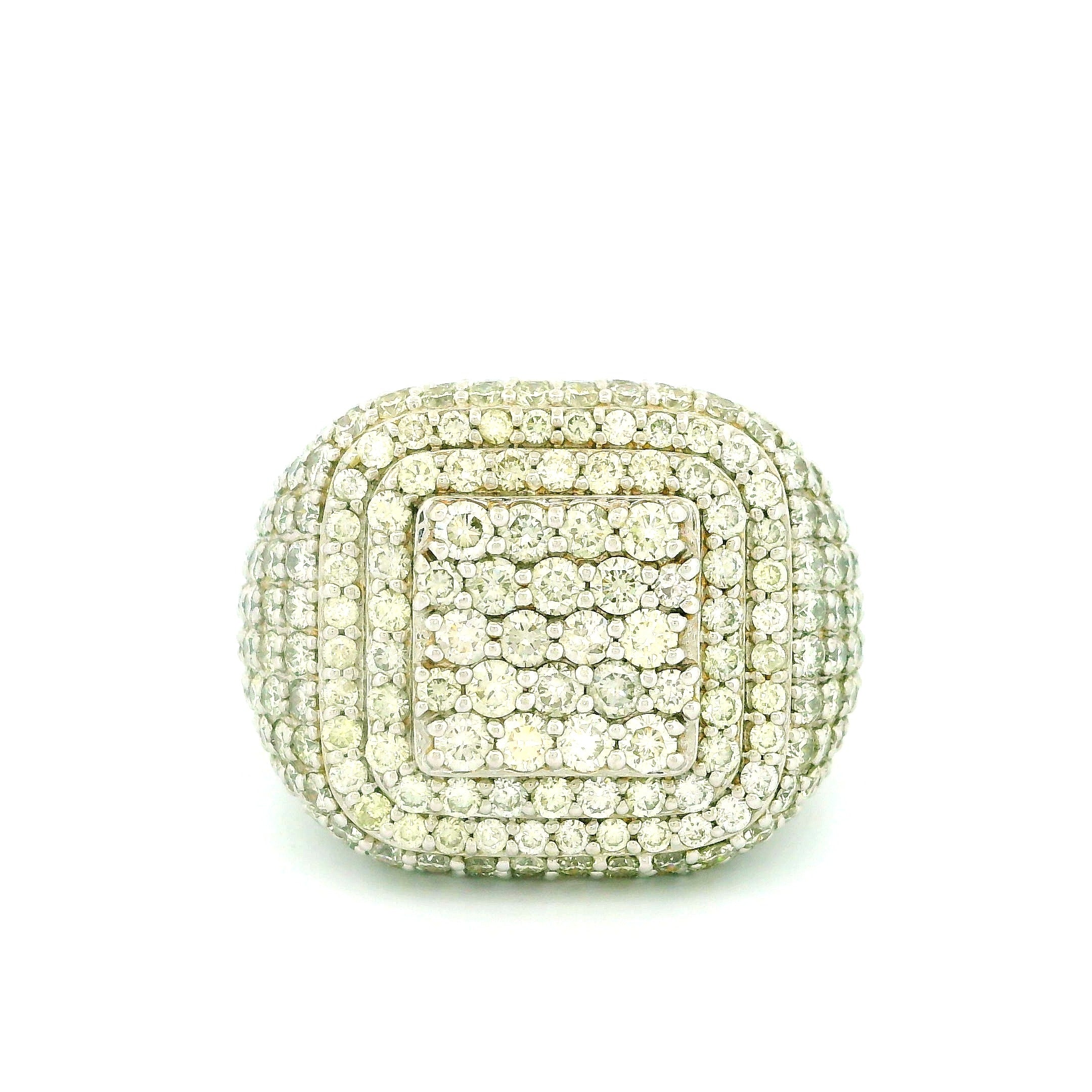 14k Yellow Gold Men’s Champion Ring | 6.64ctw Natural Diamond