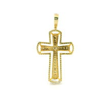 14k Yellow Gold Diamond Pendant | 2.17ctw Round Natural Diamonds, 41mm