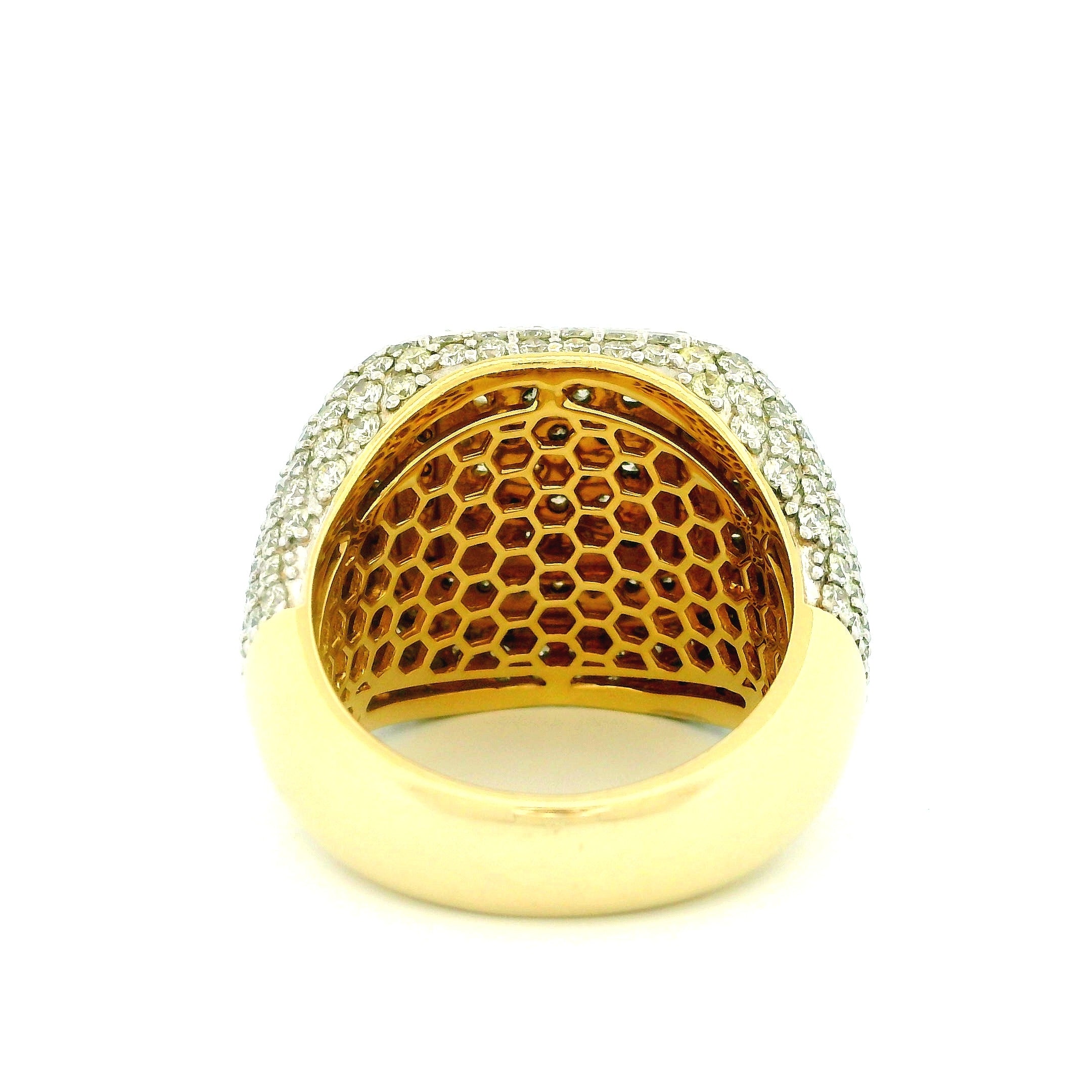 14k Yellow Gold Men’s Champion Ring | 6.64ctw Natural Diamond