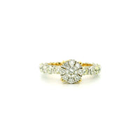 14k Yellow Gold Women’s Diamond Ring | 3.77ctw Natural White Diamonds, 8mm