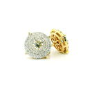 14k Yellow Gold Diamond Earrings | 2.38ctw Round Natural Diamonds, 13mm