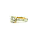14k Yellow Gold Women’s Diamond Ring | 3.77ctw Natural White Diamonds, 8mm