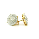14k Yellow Gold Diamond Earrings | 2.38ctw Round Natural Diamonds, 13mm