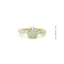14k Yellow Gold Women’s Diamond Ring | 3.77ctw Natural White Diamonds, 8mm