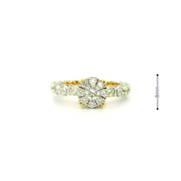 14k Yellow Gold Women’s Diamond Ring | 3.77ctw Natural White Diamonds, 8mm