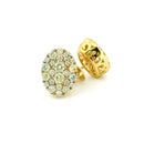 14k Yellow Gold Diamond Earrings | 1.22ctw Round Natural Diamonds, 12.8mm