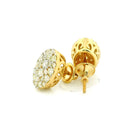 14k Yellow Gold Diamond Earrings | 1.22ctw Round Natural Diamonds, 12.8mm
