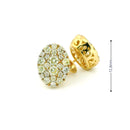 14k Yellow Gold Diamond Earrings | 1.22ctw Round Natural Diamonds, 12.8mm