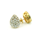 14k Yellow Gold Diamond Earrings | 1.49ctw Round Natural Diamonds, 12mm