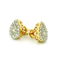 14k Yellow Gold Diamond Earrings | 1.49ctw Round Natural Diamonds, 12mm