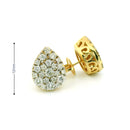 14k Yellow Gold Diamond Earrings | 1.49ctw Round Natural Diamonds, 12mm