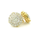 14k Yellow Gold Diamond Earrings | 2.63ctw Round Natural Diamonds, 14mm