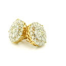 14k Yellow Gold Diamond Earrings | 2.63ctw Round Natural Diamonds, 14mm