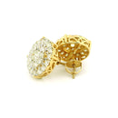 14k Yellow Gold Diamond Earrings | 2.63ctw Round Natural Diamonds, 14mm