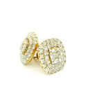14k Yellow Gold Diamond Earrings | 2.22ctw Round Natural Diamonds, 14mm