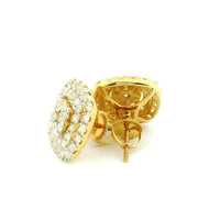 14k Yellow Gold Diamond Earrings | 2.22ctw Round Natural Diamonds, 14mm