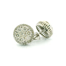 14k White Gold Diamond Earrings | 1.63ctw Round Natural Diamonds, 11mm