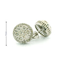 14k White Gold Diamond Earrings | 1.63ctw Round Natural Diamonds, 11mm
