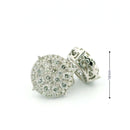 14k White Gold Diamond Earrings | 1.93ctw Round Natural Diamonds, 14mm
