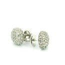 14k White Gold Diamond Earrings | 0.65ctw Round Natural Diamonds, 8mm