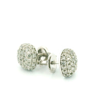14k White Gold Diamond Earrings | 0.65ctw Round Natural Diamonds, 8mm