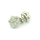 14k White Gold Diamond Earrings | 2.07ctw Round Natural Diamonds, 9mm