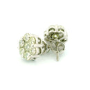 14k White Gold Diamond Earrings | 2.07ctw Round Natural Diamonds, 9mm