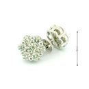 14k White Gold Diamond Earrings | 2.07ctw Round Natural Diamonds, 9mm