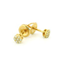 14k Yellow Gold Diamond Earrings | 0.15ctw Round Natural Diamonds, 4mm